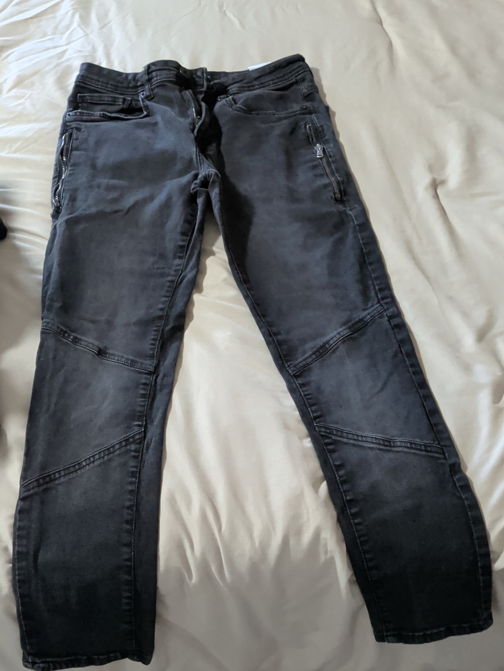 men's Black Slim Moto Jeans